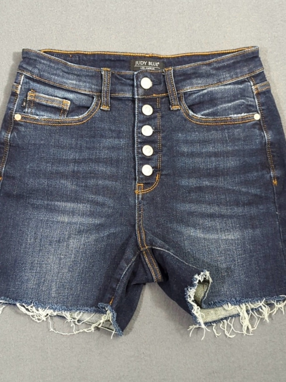 Judy Blue Shorts Women's M Blue Button Fly Denim